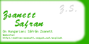 zsanett safran business card